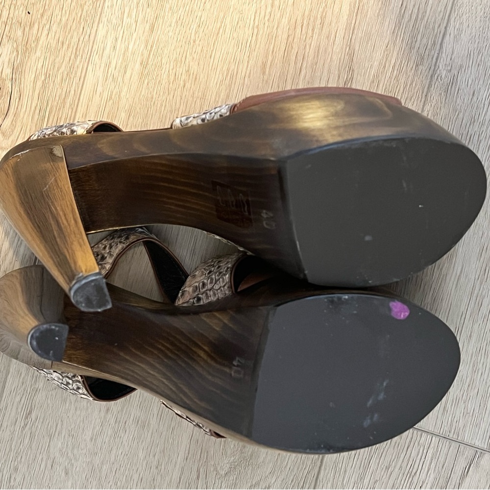 Fendi Double Platform Shoes With Python Accents - image 2